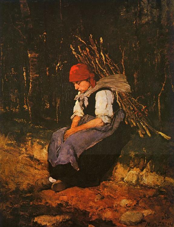 Mihaly Munkacsy Woman Carrying Faggots oil painting picture